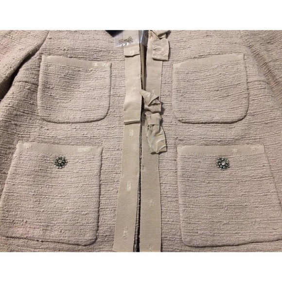 Twin Set Italy New Ribbon Embellished Tweed Jacket - Picture 7 of 7